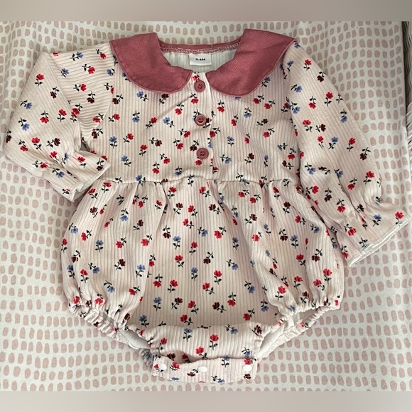 Floral bubble with Peter Pan collar size 3-6 months - Picture 1 of 3